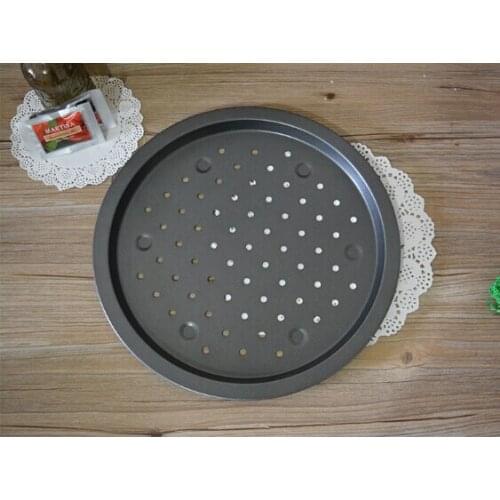 1PC 14 inches large round metal bakeware pizza pan,nonstick heavy duty steel electric pizza dish pan JC 0508