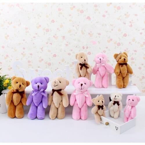 1pc Plush pendant Cute Simulation Bear Animal Doll Plush Toy Kids Birthday Gift doll Keychain bag Decorations Accessories