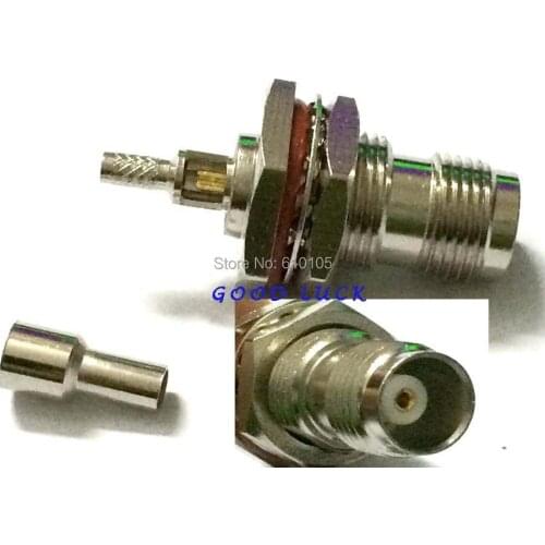 20pcs/lot for RG174 RG316 RG188 Cable TNC female nut bulkhead Adapter Connector