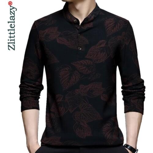 2020 winter thick polo tee shirt men casual leaves mens clothing warm polos shirts mens fashion slim fit poloshirt tops 10301