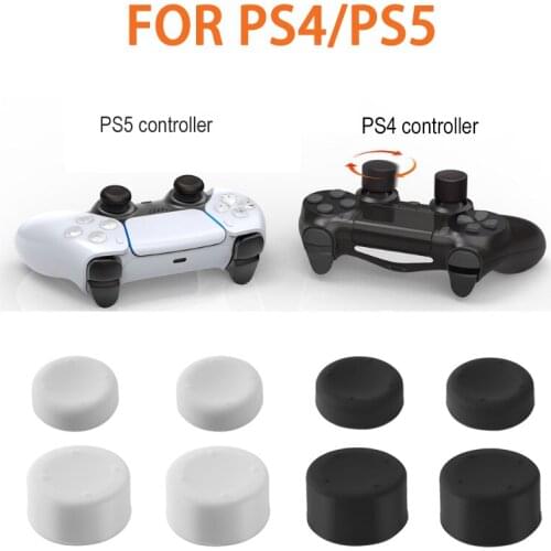 4 in 1 Silicone Gamepad Thumb Stick for Sony Playstaion 4/5 PS5/PS4 Controller Grip Cap Thumbstick Joystick Anti-slip Cover