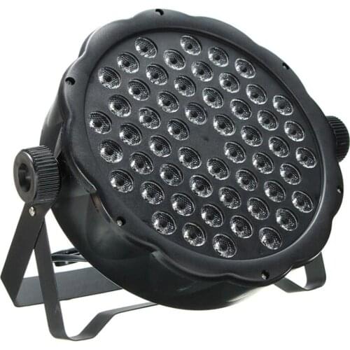 54 x 3W RGBWA Plastic Led Par 110-240V Disco Club Party Light Strobe Dimming Lighting DMX 512 Control Stage led Par