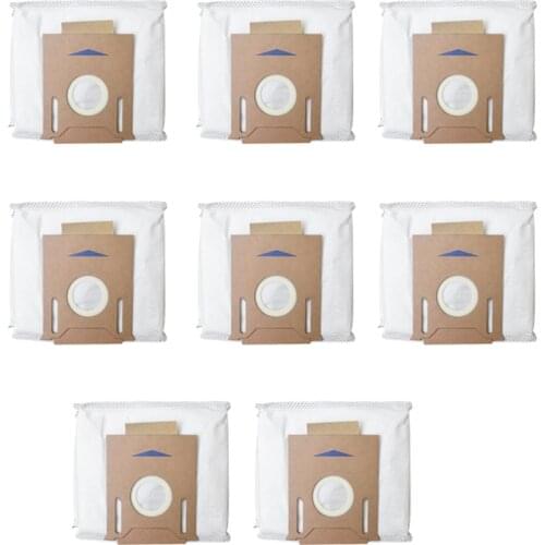 8Pcs for ECOVACS DEEBOT OZMO T8 Robot Vacuum Cleaner High Capacity Leakproof Dust Bag Replacement Accessories Parts Kit