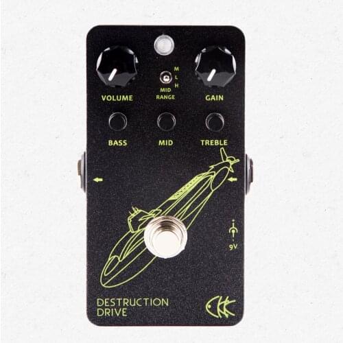 CKK Destruction Drive Aggressive High-Gain Distortion Guitar Effect Pedal Great for Heavy Metal