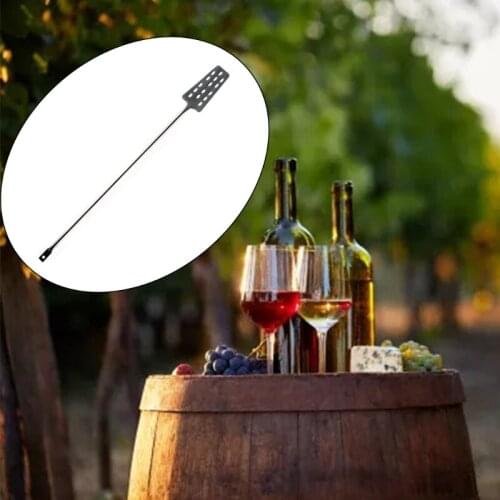 B9HF 60.5cm Stainless Steel Wine Tun Mixing Stirrer Paddle Homebrew with 15 Holes Home Kitchen Bar Beer Wine Brewing Tools