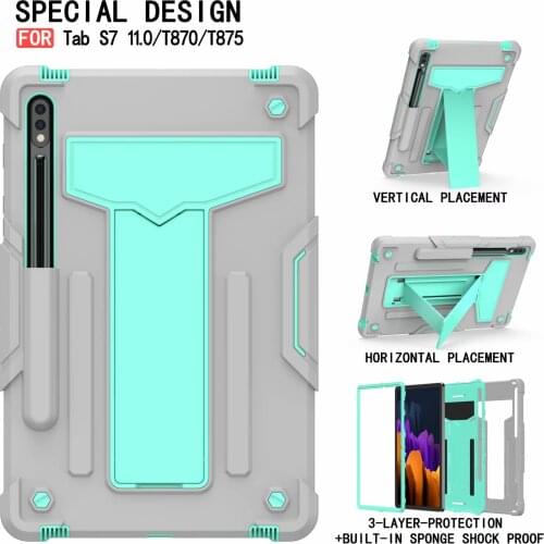 For Samsung Galaxy Tab S7 Case T870 T875 11 Inch Case Heavy Duty Protective ShockProof Tablet Cover Kids Stand Case
