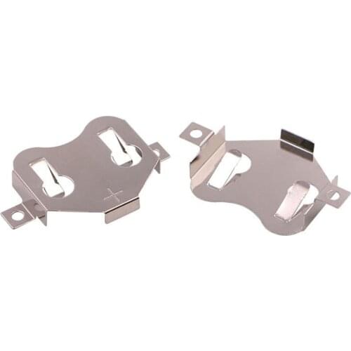 CR2032 LIR2032 3V Phosphor Bronze Button Batteries Shrapnel Cell Holder Socket Case 2032 Battery Holder Storage Box