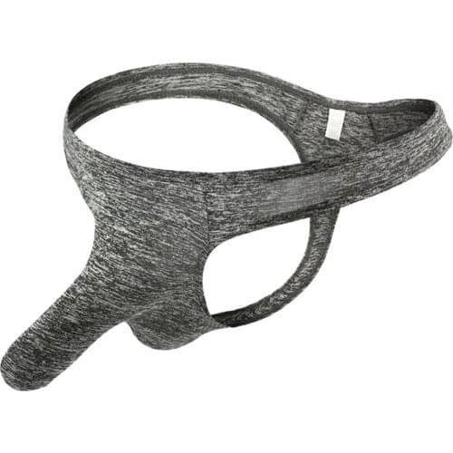 Long Penis Sheath Elephant Nose Thong Men Underwear Breathable Briefs Mid-Waist U-Convex Sexy Mens T Back Thongs Underpants