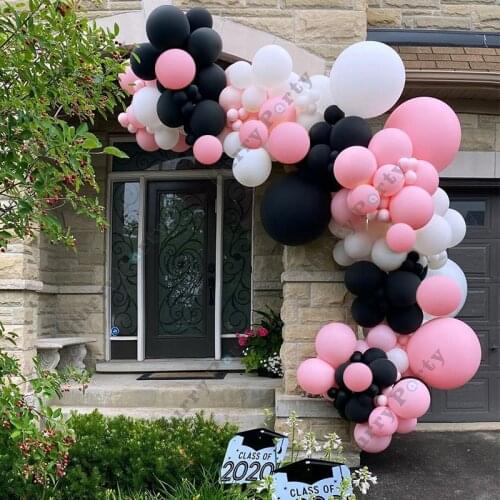 123Pcs Black Pink Balloon Garland Arch Event Party Balons Wedding Birthday Party Decoration Balloons Kids Adult 1St Baby Shower