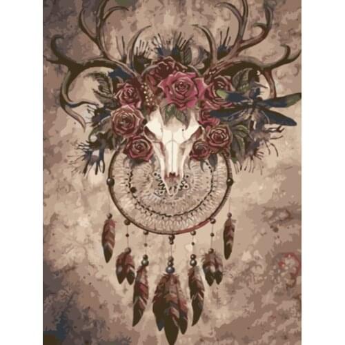 Ancient sheep head Animal DIY Drawing Painting by Numbers Lage Size Picture on Wall Decoration Children Gift 40x50 50x65cm