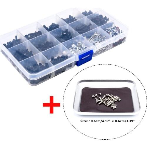 500pcs RC Car Screws Combo Kits M3/M4/E Buckle/ Shell Buckle/Screw Nuts/Hex Screws/Plugs Fr HSP/Wltoys/Traxx 1:10 Part
