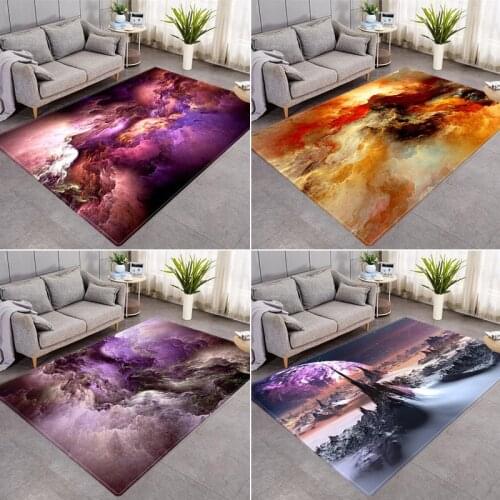 Sea of Clouds Scenic Simple Nordic Style Printed Carpet Bedroom Carpet Bathroom Entrance Hall Non-slip Floor Mat Tatami Rug