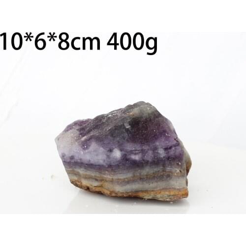 NO. 6 Natural raw green with purple fluorite rough stone natural quartz crystals mineral energy stone