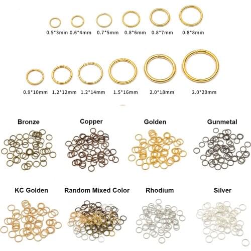 50-500pcs 3 4 5 6 7 8 10 12 14 16 18 20mm Open Jump Rings Split Connectors For Diy Jewelry Finding Making Earrings Accessories