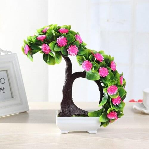 New Artificial Plant Bonsai Fake Flower Potted Ornament Home Hotel Garden Decor Gift Artificial Plants