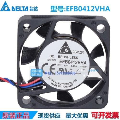 New EFB0412VHA 12V 0.23A 4010 4CM three-wire silent cooling fan