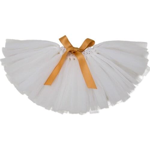 Baby girl Solid baby girl fluffy newborn baby girl baby tulle skirt Bow