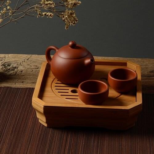 Tai Chi Tray Art Portable Bamboo tea tray Storage Type Tea Bamboo S tea tray chinese home decoration accessories