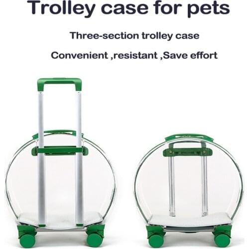 New Transparent Pet Dog Bag Trolley Bubble Box Out Portable Cat Cage Dogs Backpack Large Capacity Luggage Space Bags