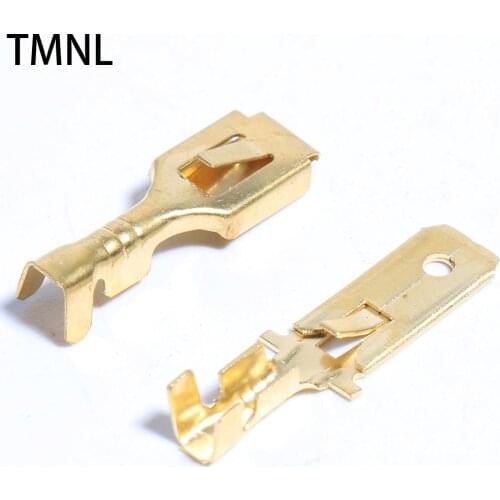 6.3mm spring connector wound shape Cable female plug splice boat Electrical Wire Connector Terminals car Crimped Crimping