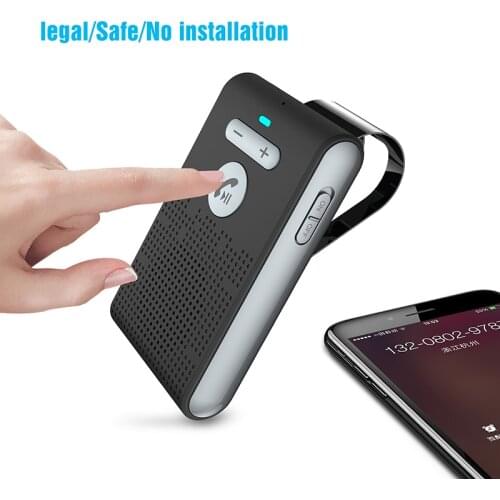Siparnuo Bluetooth Aux Wireless Bluetooth Car Handsfree Speakerphone Manos Libres Speaker Bluetooth Car Kit with USB Charger