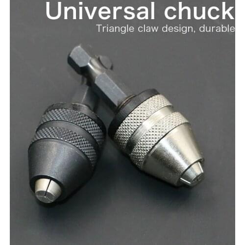 Keyless 0.5-3.0mm Drill Chuck 1/4" Keyless Drill Bit Chuck Hex Shank Adapter Converter Quick Change For Mini Drill Chucks