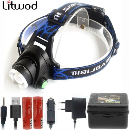 Led Headlamp V6 XM-L2 T6 Led head flashlight Torch Waterproof Zoom Head lamp light for camping UE 18650 Battery Variable angle