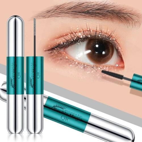 4D Silk Fiber Mascara 2 In 1 Waterproof Mascara Thick Curling Shinny Natural Easy To Dry Eyelash Cosmetics Beauty Essential