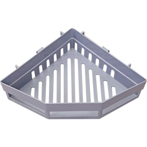 Suction Wall Triangular Shower Caddy Shelf Bathroom Corner Bath Rack Storage Holder Organizer Shelves