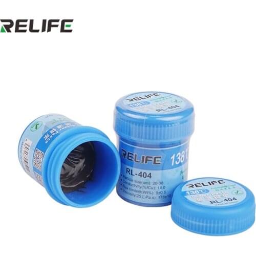 RELIFE RL-404 Lead-free Low Temperature Melting Point 138 Degrees Tin Paste Mobile phone PCB BGA/SMD Template Repair Tin