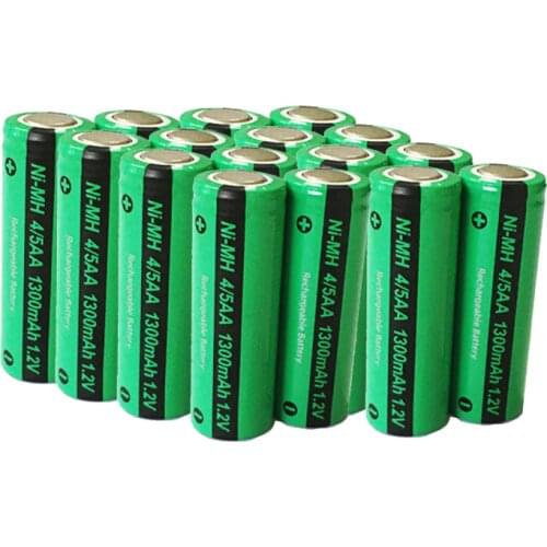 10PCS PKCELL 4/5AA 1.2v 1300mah NI-MH Rechargeable Battery 4/5 aa batteries flat top for electric shaver