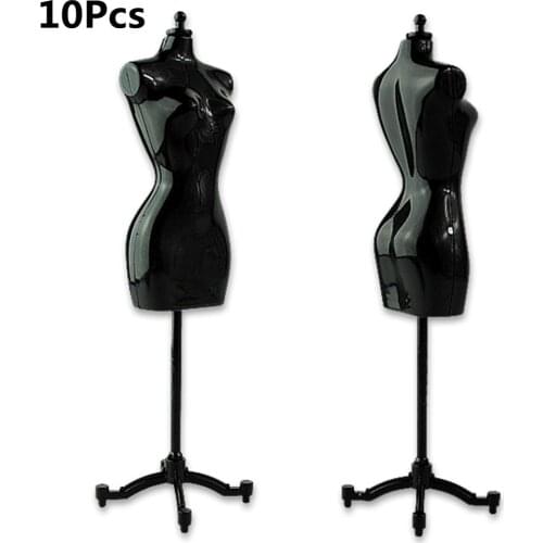 10pcs Female Mannequin For Girls Doll Clothes, Fashion Clothes Gown Display Holder Mannequin Model Stand for Doll Dress Form