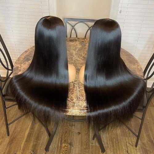 13x4 Lace Front Human Hair Wigs Bone Straight Pre Plucked Baby Hair 180% Brazilian Remy Human Hair Lace Frontal Wigs For Women