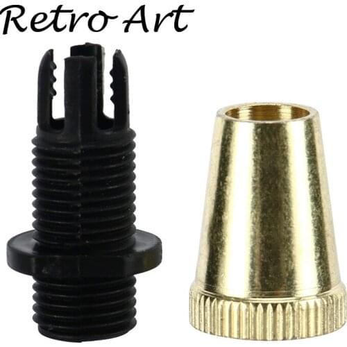 Antique Metal Strain Relief Threaded Brass lamp Cord Grip Vintage Light cord clamp