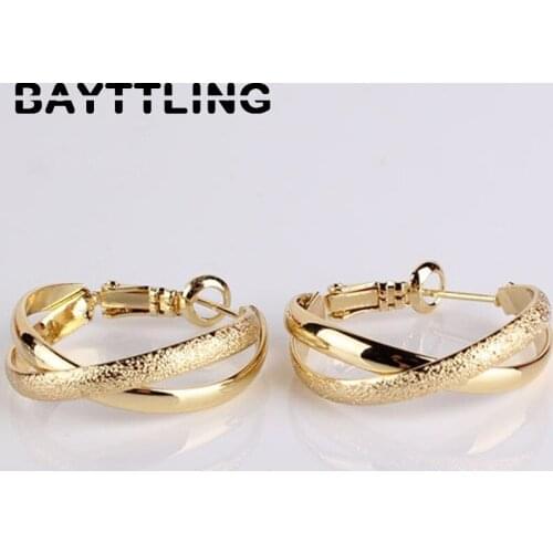 BAYTTLING 925 Sterling Silver 30MM Cross Frosted Hoop Earrings For Woman Fashion Wedding Girlfriend Gift Jewelry