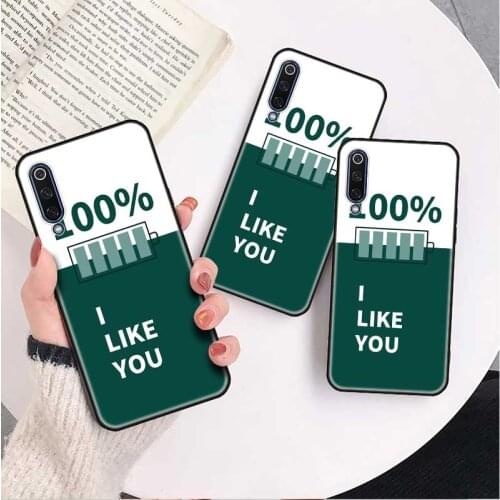 I LOVE YOU Stylish Simple Design Phone Cases For Xiaomi Redmi 6 7 8 9 6A 7A 8A Note 6 7 8 pro 8T 9T Shells Soft TPU Black Covers