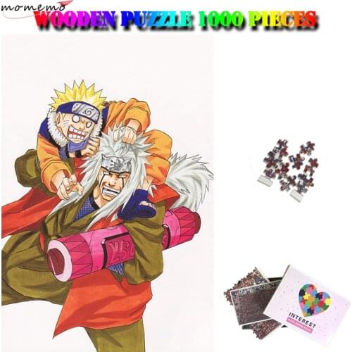 MOMEMO Jiraiya and Naruto Wooden Jigsaw Puzzles Anime Cartoon 1000 Pieces Adults Puzzle Customized Interesting Puzzle Toys Gifts