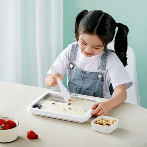 JRM0431 Petrus Fried Ice Board Household Small Yogurt Maker Childrens Ice Cream Machine Free Plug-in Stir Fried Yogurt Machine