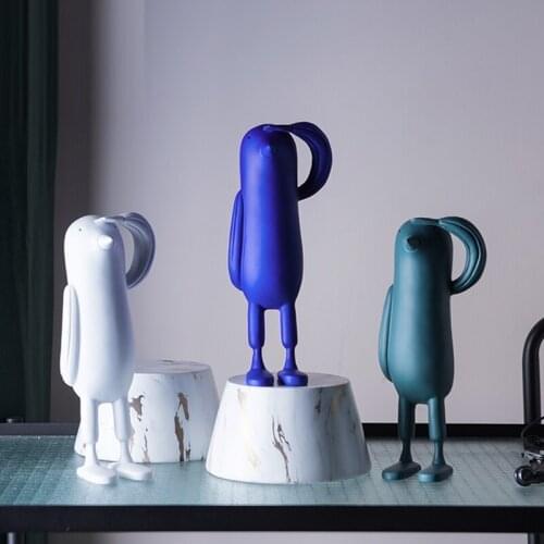 NORDIC STYLE CREATIVE ABSTRACT PENGUIN ARTS SCULPTURE MODERN ANIMALS STATUE RESIN CRAFT HOME DECORATION BIRTHDAY GIFT R3877