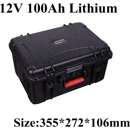 Lithium 12V 200AH 100A BMS Battery Pack lithium 200Ah for Boat trolling Motor outboard RV Cigarette lighter USB + 10A charger