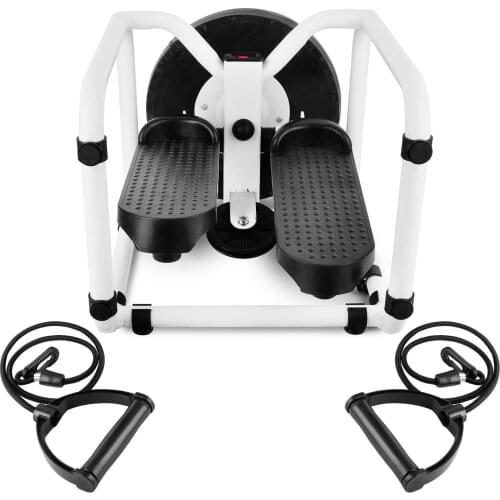Multifunctional Mini Fitness Twist Stepper Electronic Display Home Exericse Workout Chair Seat with Resistance Bands Abdominal