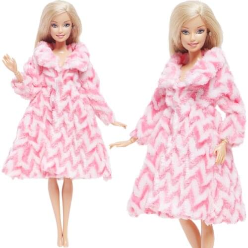 Fashion Doll Coat Wave Style Homewear Dress Daily Sleepwear Wear Clothes for Barbie Doll Playhouse Accessories Dollhouse Toys