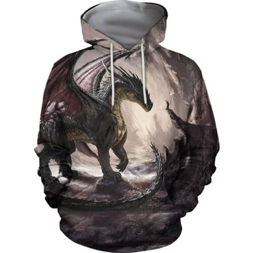 2021 Fashion Hoodie Cystals Dragon 3D All Over Printed For Men/Women Sweatshirt Spring/Autumn Casual Pullover Zipper Streetwear