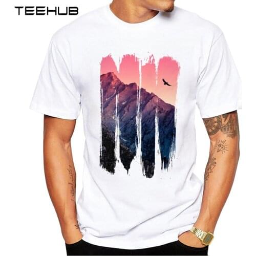 New Arrivals 2019 TEEHUB Cool lonely bird Design Mens Fashion Printed T-Shirt Short Sleeve O-neck Tops Hipster Tee