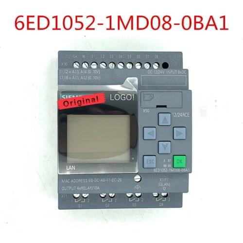 Nuovo Originale 6ED1052-1MD08-0BA0 Nuova Versione (6ED1052-1MD08-0BA1) 12/24RCE Con Modulo Display 12/24V DC/relè 8 DI 4AI