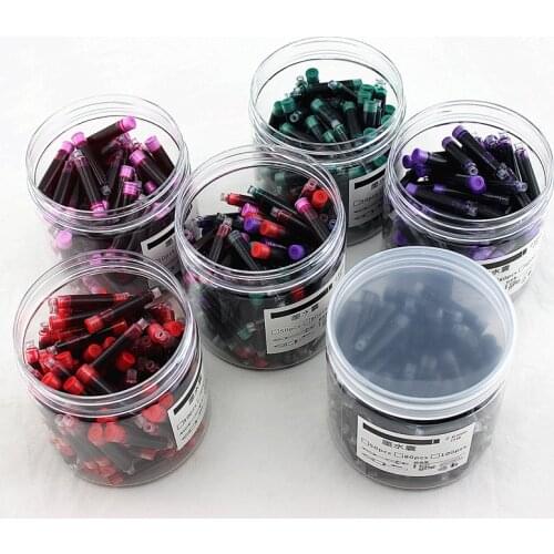 50pcs Fountain pen Color ink cartridge value box 2.6mm international standard refill Stationery Office school A6612