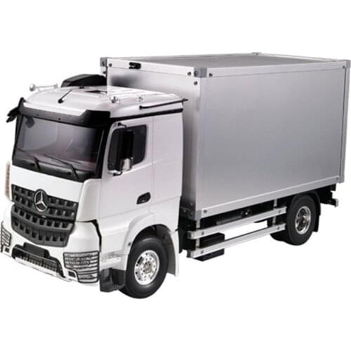 1/14 Two-axle Low-top Van Plastic Toy Body Is Milky White Glass Plate