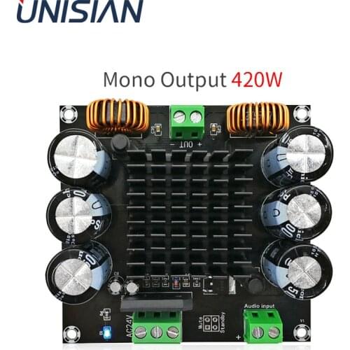 UNISIAN 420W TDA8954TH Audio Amplifier Board BTL mode 420W High Power Mono Digital Power Amplifier For Home Theater System