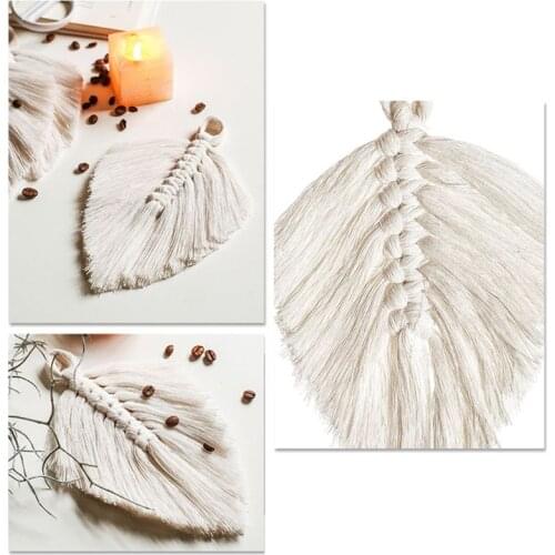 Macrame Placemats Cup Mat Bohemia Tablecloth Coaster Cup Pad Northern Europe Style Pure Handcrafted Cotton Rope Braid Mats