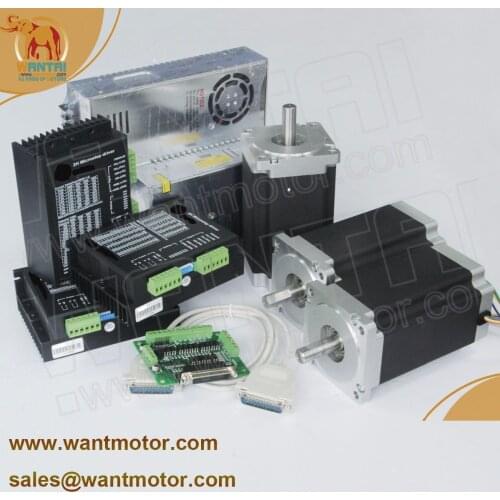 Promote,No Tax)Nema 34 Stepper Motor 1090oz-in,5.6A,14mm shaft diameter, 3 Axis Wantai CNC Engraver,CE, ROhHS, HIgh quality